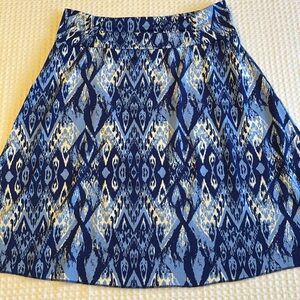 Tranquility by Colorado Clothing A-Line Skirt MEDIUM Mini Above Knee Blue White